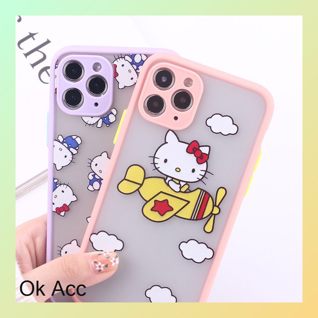 BARU Case Proteksi Anti crack shock HK Hello Kitty Ungu Lilac FM15 FM17 Xiaomi Redmi 5A 6A 8 9 Prime 9A 9i 9C 10 Note 4 4X 5A 7Pro 8 9 10s 10 5G Poco X3 M3 Vivo V20 V21 V23e Y11 Y12 Y15 Y17 Y20 Y20i Y12s Y30 Y30i Y50 Y91 Y93 Y95 Infinix Smart 5 Hot 10s