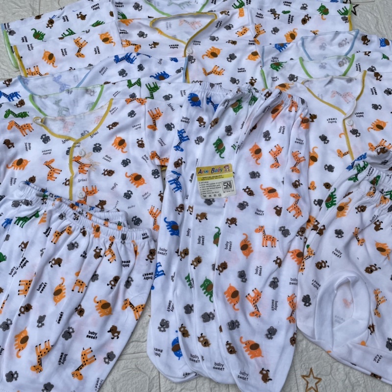 PROMO 7.7 18 PCS Uncal  Setelan Baju Celana Bayi Baru Lahir Paket Newbor Termurah Setelan SNI DNW BABY