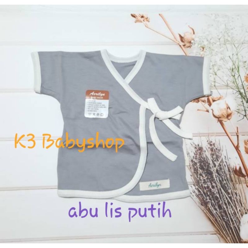 Kimono Pendek Aerilyn Putih Khaki Coklat abu navy baju bayi piyama anak SNI