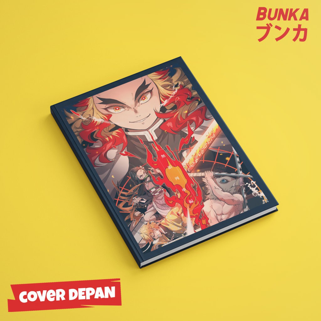

Notebook Anime Kimetsu no Yaiba Mugen Train Hardcover A5 Buku Tulis Catatan Note Agenda Planner