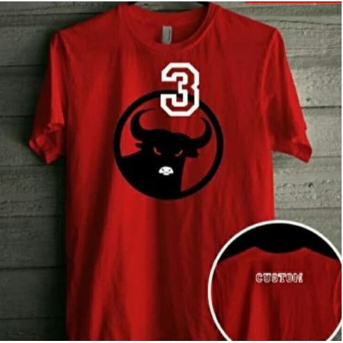 KAOS PARTAI PDI PERJUNGAN PLUS NAMA CUSTOM BAJU TSHIRT BANTENG MERAH