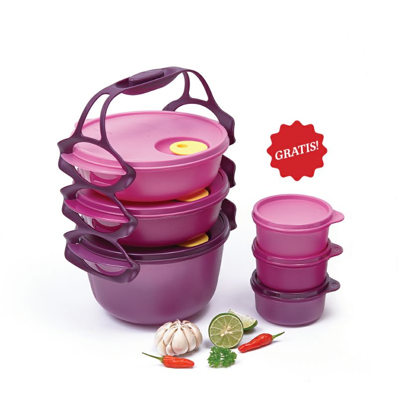 carry all bowl satu set mangkok dengan katup udara