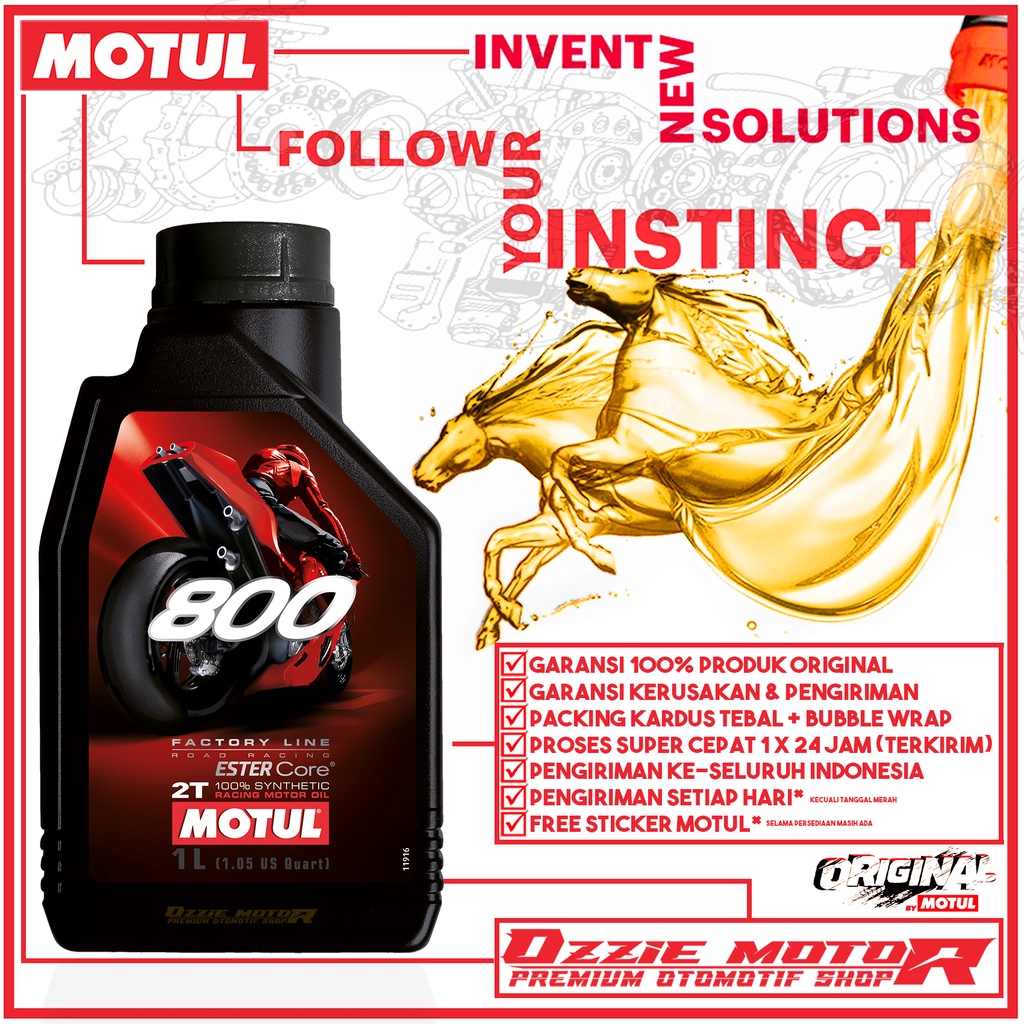 MOTUL 800 2T FACTORY LINE ROAD RACE RACING 1L OLI MOTOR IMPORT ORIGINAL