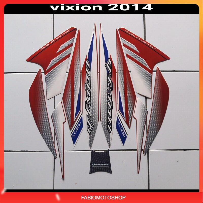 stiker motor vixion new 2014 merah