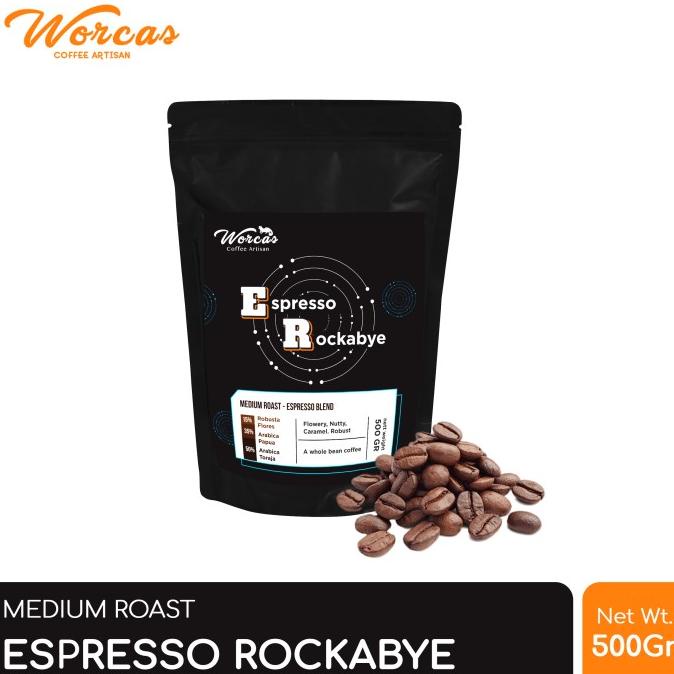 

WORCAS Rockabye Espresso Blend 500 Gram - Medium Roast -Diskon Besar