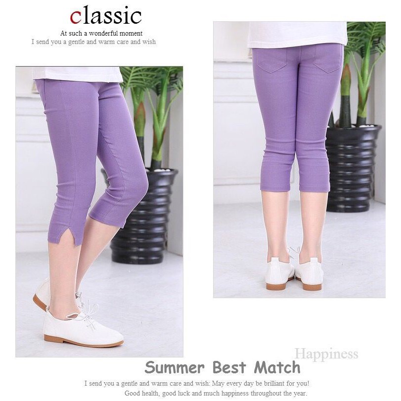 (LOLI-JKT) LEGGING IMPORT ANAK CEWEK 7/8 LEGGING PENDEK NYAMAN DIPAKAI (PENDEK)