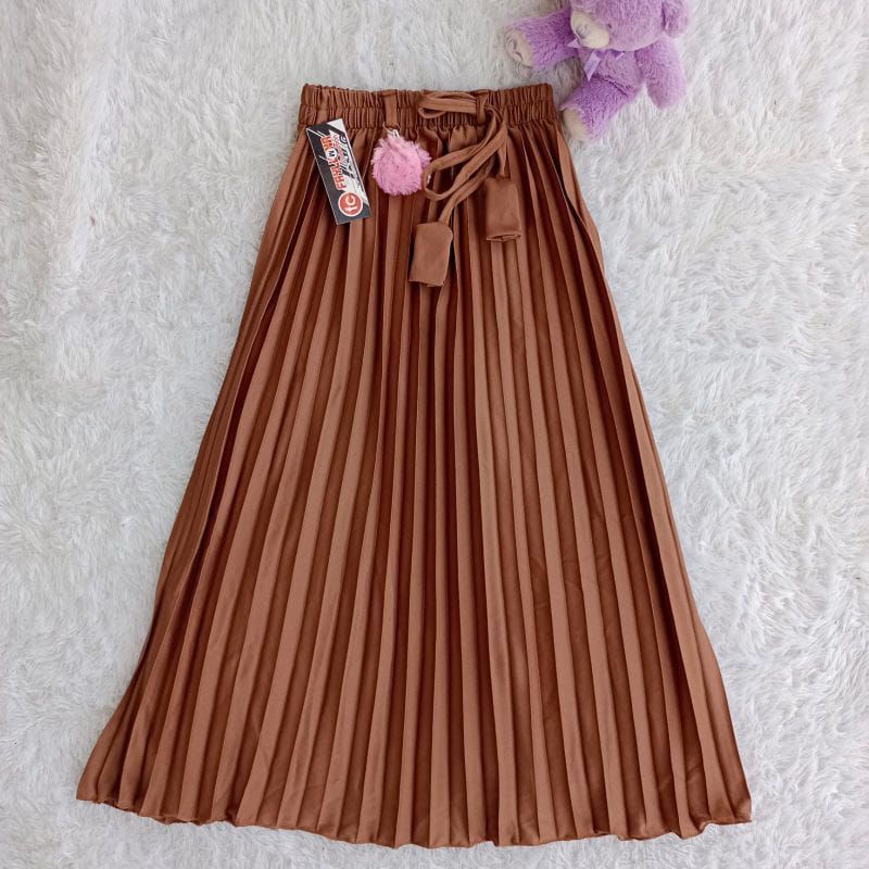 ROK ANAK MURAH PLISKET PREMIUM/ROK PLISKET ANAK USIA 4-10 TAHUN