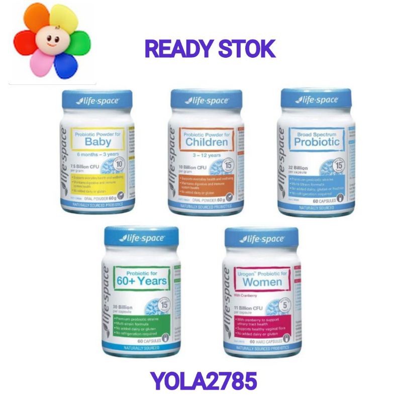 Life Space Probiotic for Baby / Women / Children / 60+ Years / Broad Spectrum isi 60 kapsul capsules