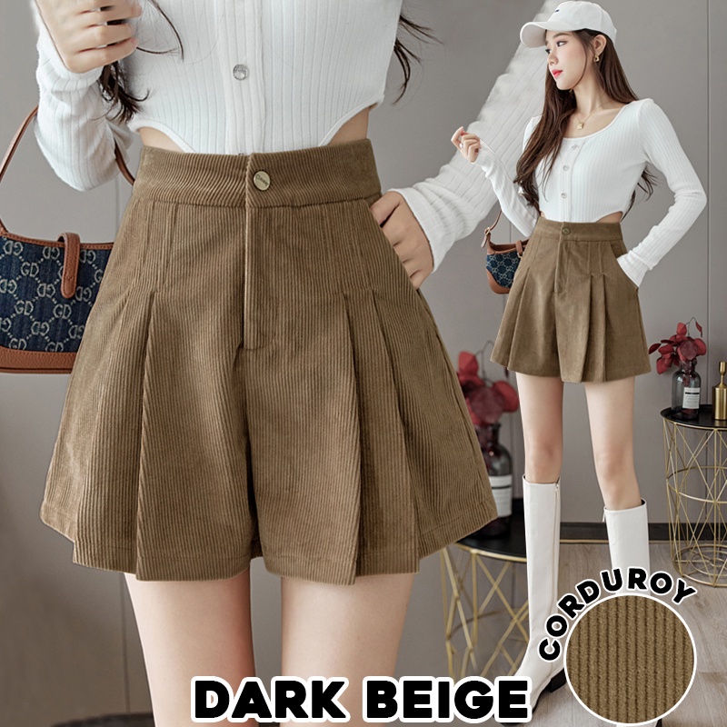 KARAKOREA 303 Corduroy Velvet Short Pants/Korean Women Pants/Celana Pendek