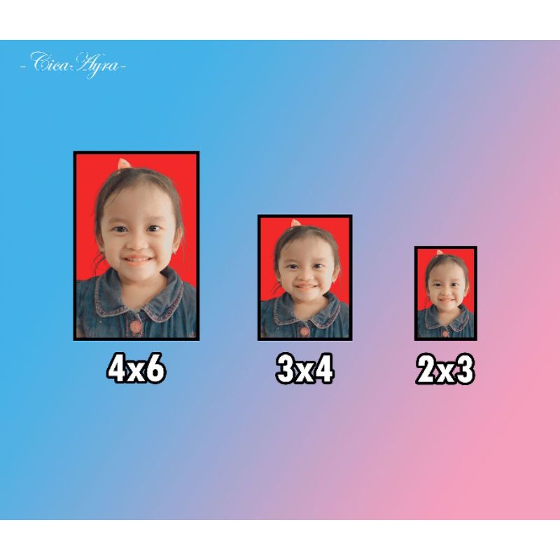 Cetak pas Foto 2x3 3x4 4x6 - Asli Print kertas Fujifilm Silky Doff