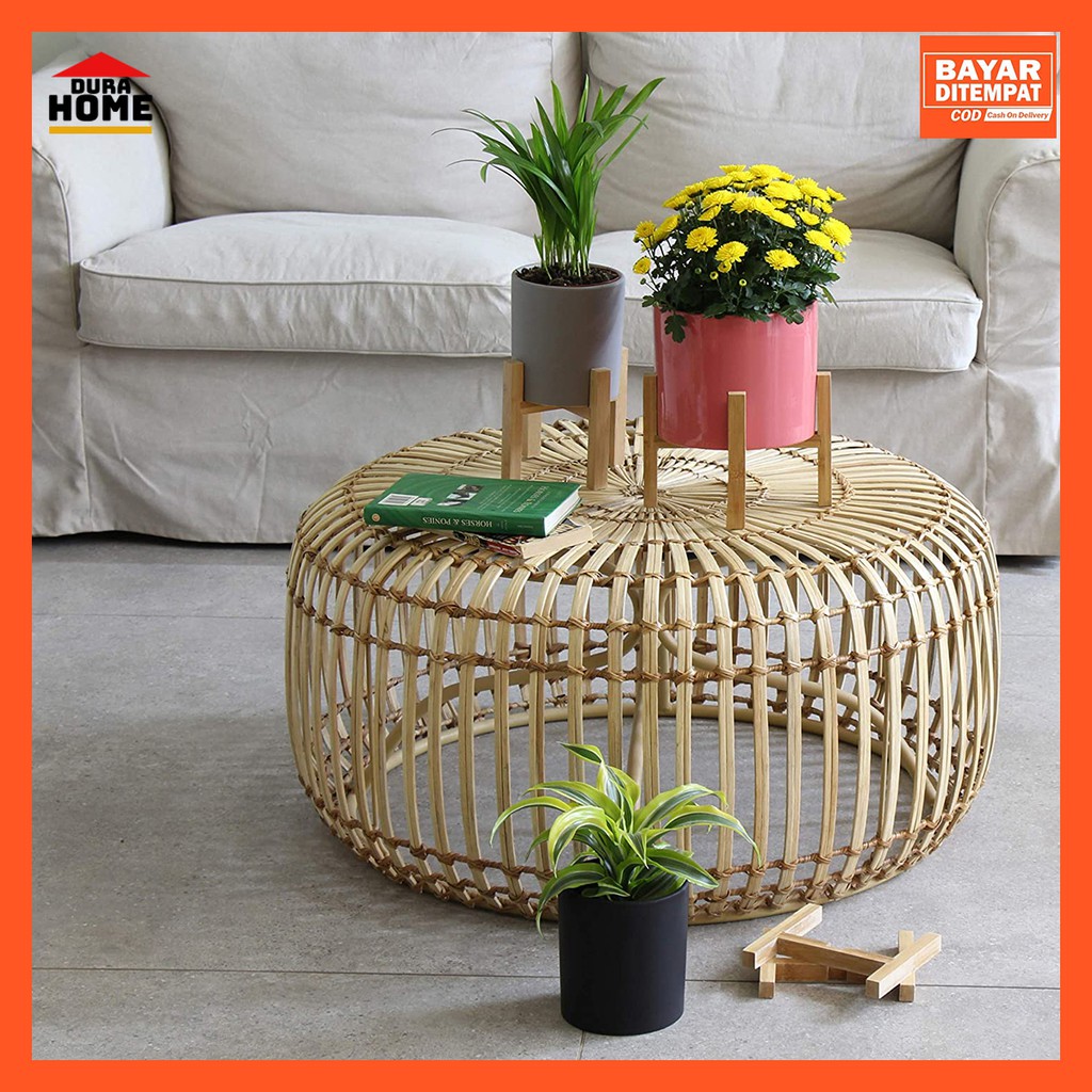 Dudukan Pot Vas Bunga Kayu, Modern Wooden Plants Stand