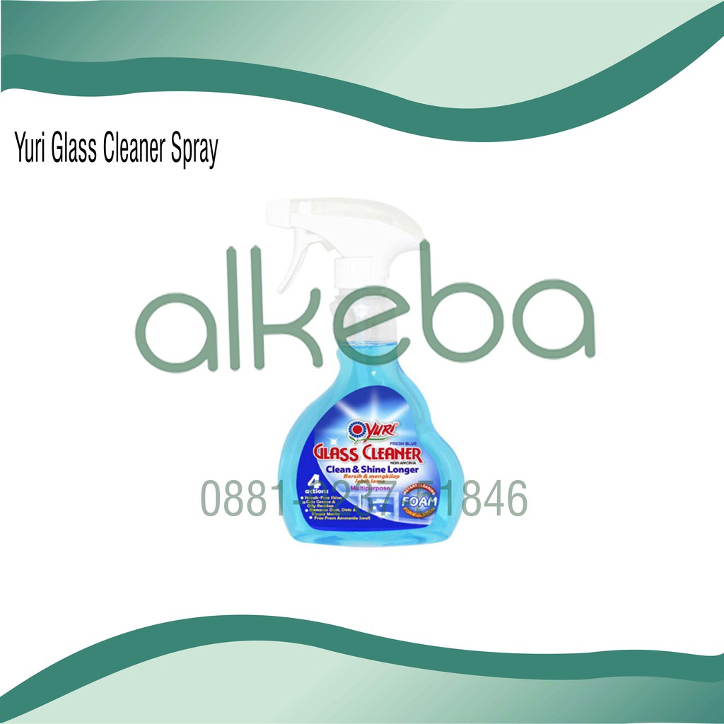 Yuri Glass Cleaner cairan pembersih kaca 500 ml kemasan botol spray