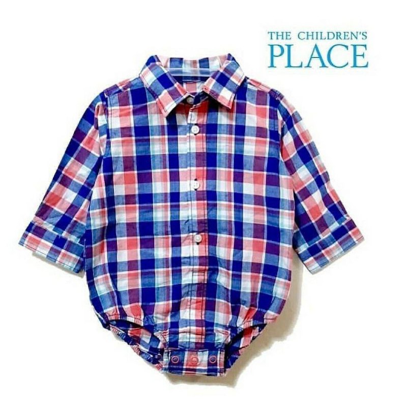 Size 0, 3, 6, 9 bulan. Kemeja Jumper Anak Bayi Laki. Place Carter's OshKosh BabyGAP-PLC Blue Red*