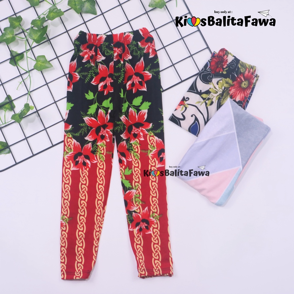 Legging Carlissa uk 4-5 Tahun / Leging Anak Perempuan Celana Panjang Ketat Motif Adem Grosir Murah