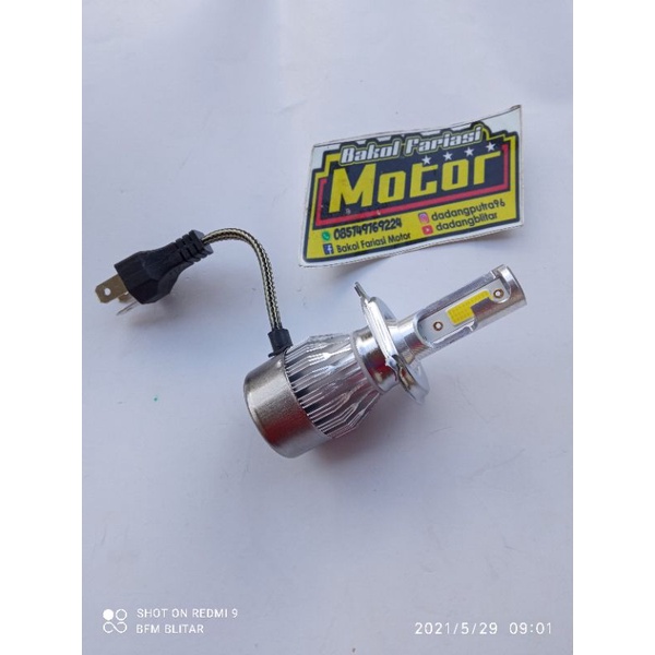 lampu led h4 model c6 super terang putih