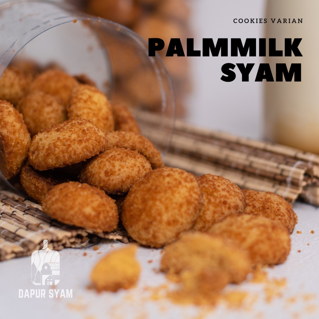 

Makanan snack kue biskuit cookies ringan kering palem susu - PALMILK SYAM