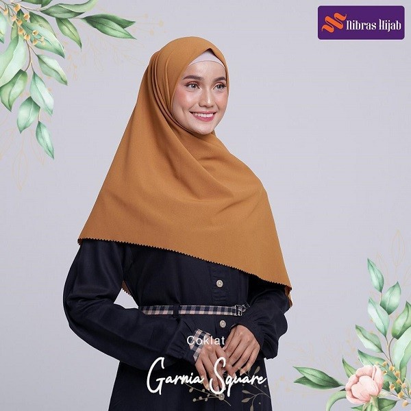 Garnia Square Nibras Hijab 17 Variasi Warna / Square Instan Jilbab Hijab Segiempat Segi Empat Polos-5