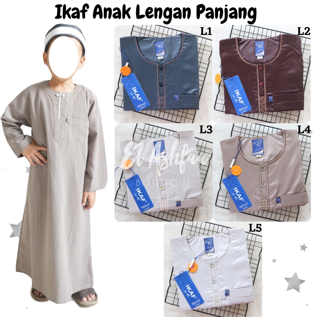 Jubah Saudi | Gamis Anak | Jubah Ikaf Polyster Anak & Remaja Lengan Panjang - El Ashfaa Boutique
