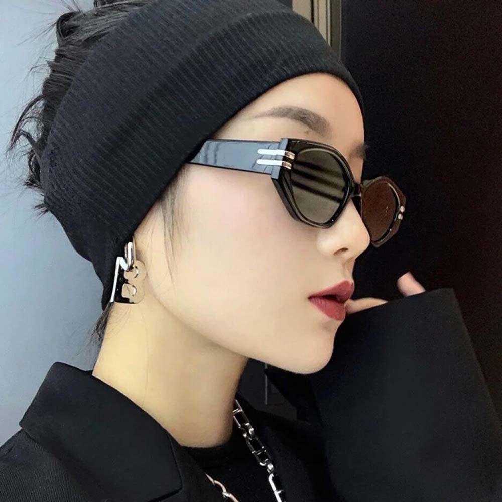 Mxbeauty Kacamata Hitam Mata Kucing Kepribadian Fashion Motif Leopard Oval Bingkai Kecil Padi Kuku Gaya Korea Sunglasses