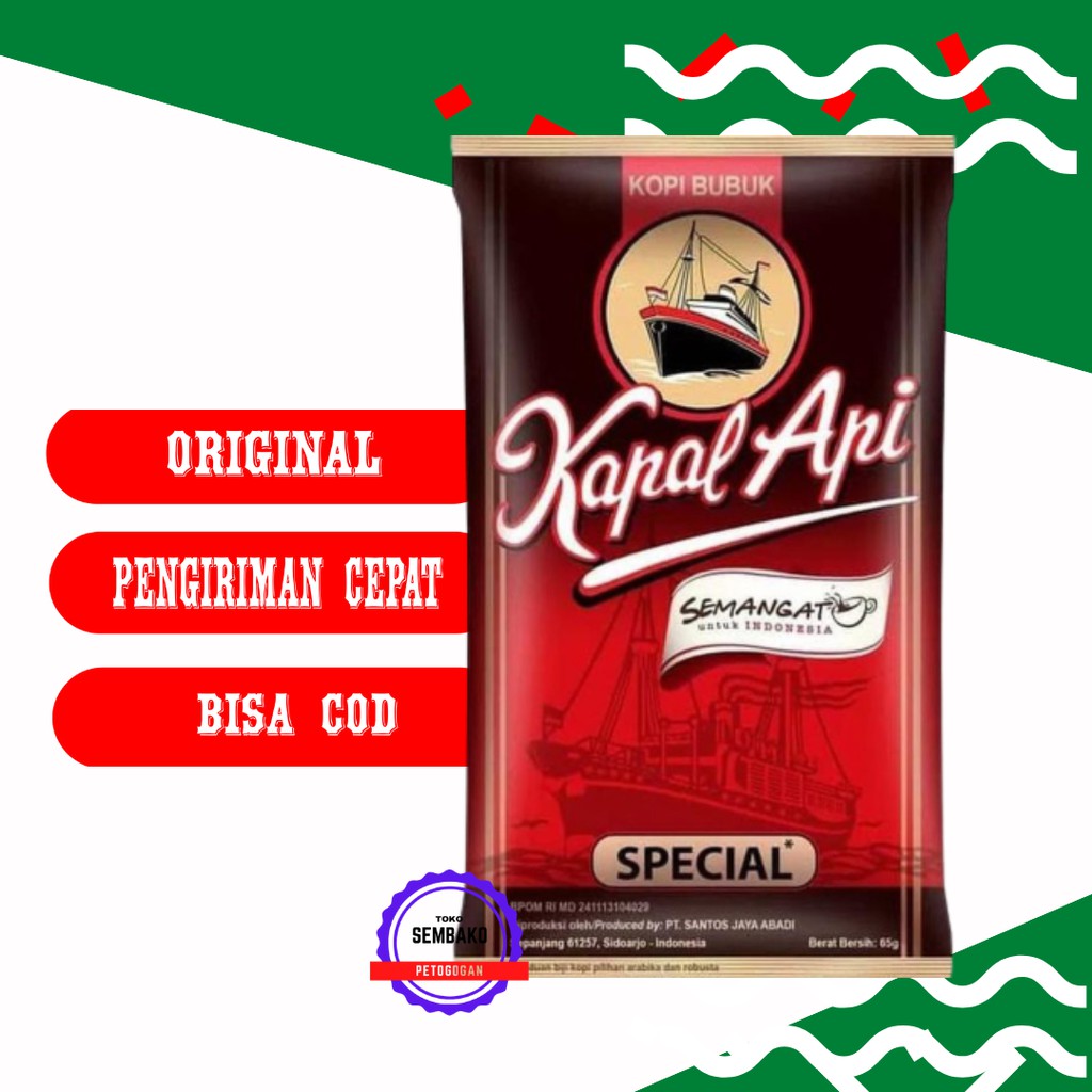 

Kopi Bubuk Kapal Api Special Kemasan 65 Gram Toko Sembako Petogogan