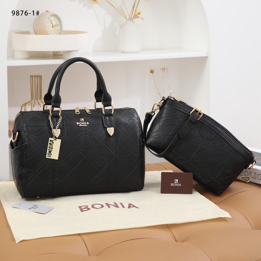 BO Leather Embossed Speedy Bag 9876-1