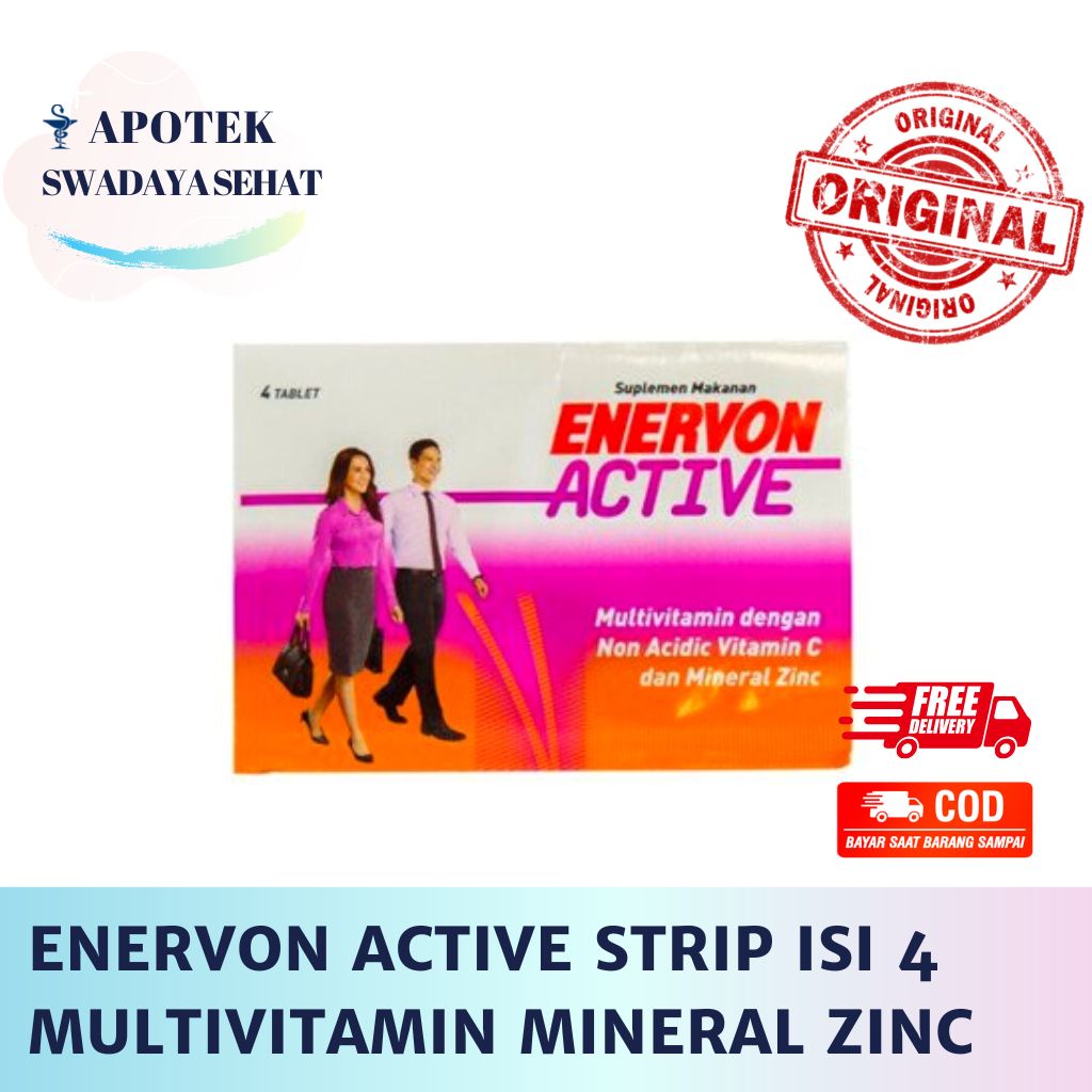 ENERVON ACTIVE Strip Isi 4 Tablet - Multivitamin Mineral Zinc Aktiv