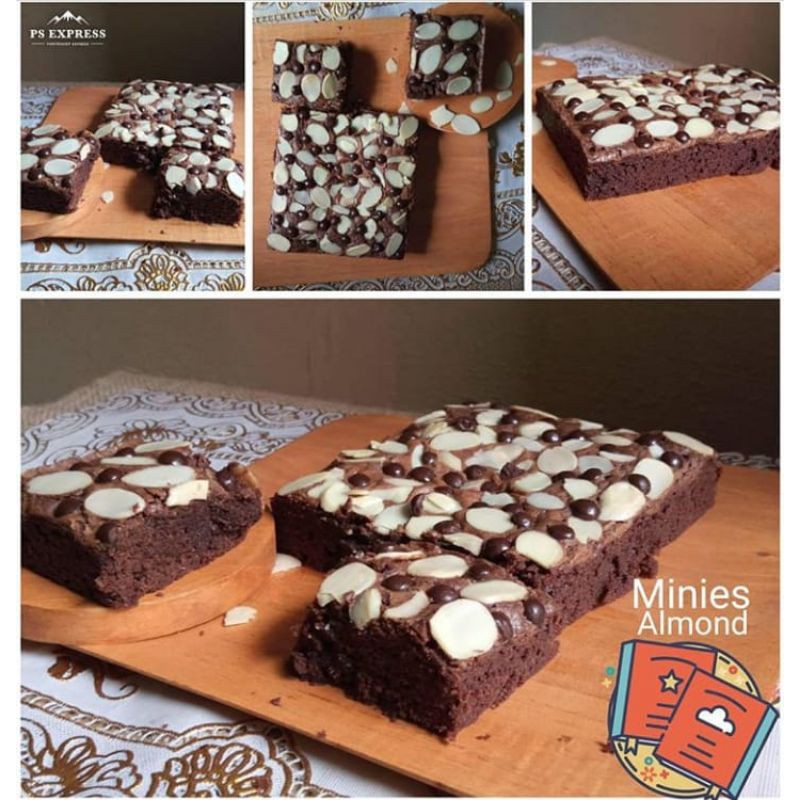 

Brownies toping almond