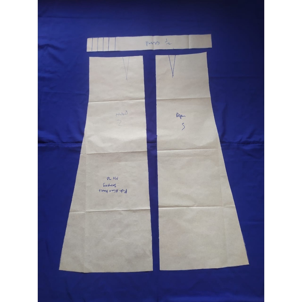 Pola Instan Rok A Line Karet Samping