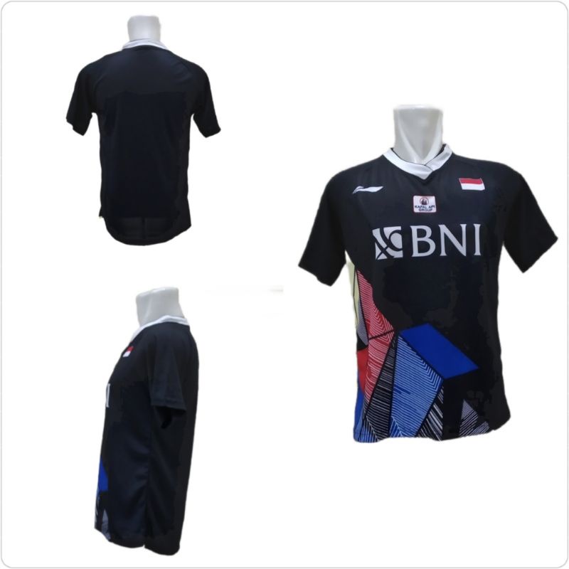 Baju Badminton Kaos Atasan Bulutangkis L156 Sponsor