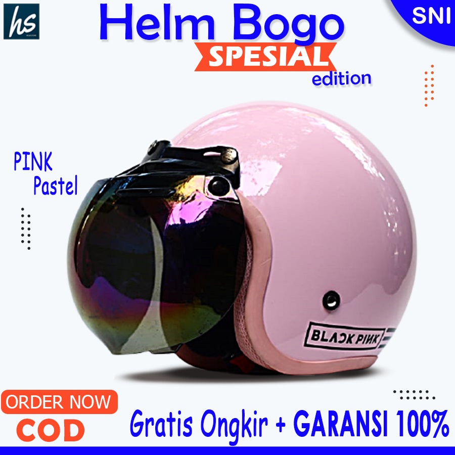 HELM BOGO DEWASA FULL LEHER SNI HELM BOGO DEWASA RETRO SNI Helm Bogo Cantik Retro Dewasa Wanita Cewe