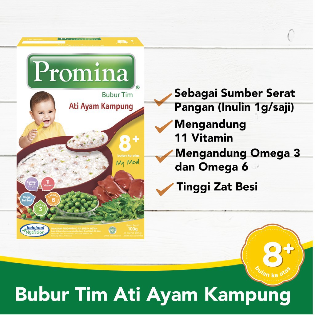 Promina Bubur Tim 8m+ - 100g (Tersedia varian rasa)