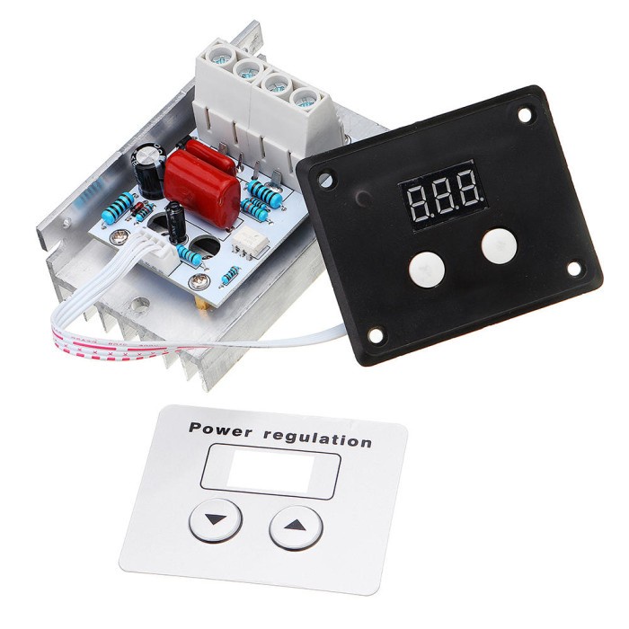 AC Motor Speed Controller Light Lamp Lampu LED Dimmer SCR Voltage Regulator 220V 10000W LED Keypad P