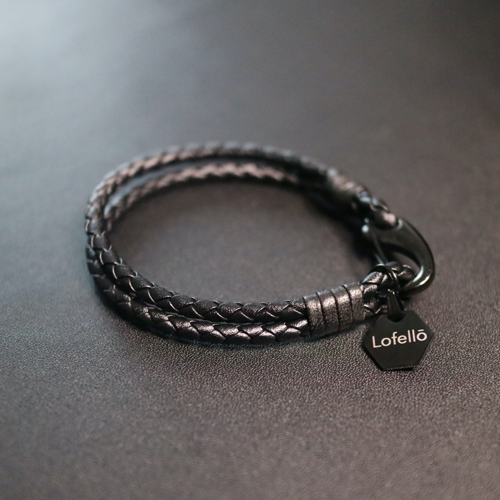 ELNIRO Premium Bracelet Gelang Kulit Pria [LORENZO] GENUINE LEATHER BRACELET for Men [GARANSI ORIGINAL 100%]