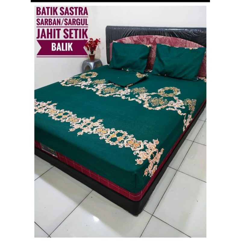 Muraah Sprei homemade motif batik sastra hijau