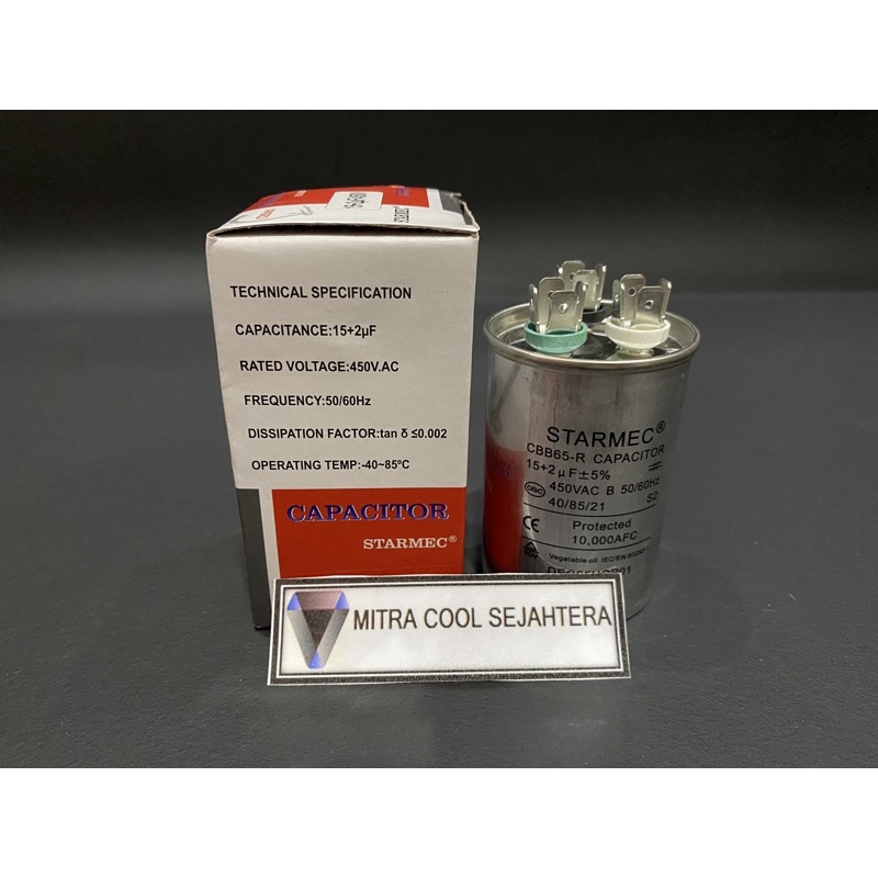 KAPASITOR AC 15UF 2UF CAPASITOR AC DOUBLE 15 2 UF KAPASITOR GANDA AC 2 15 MICRO