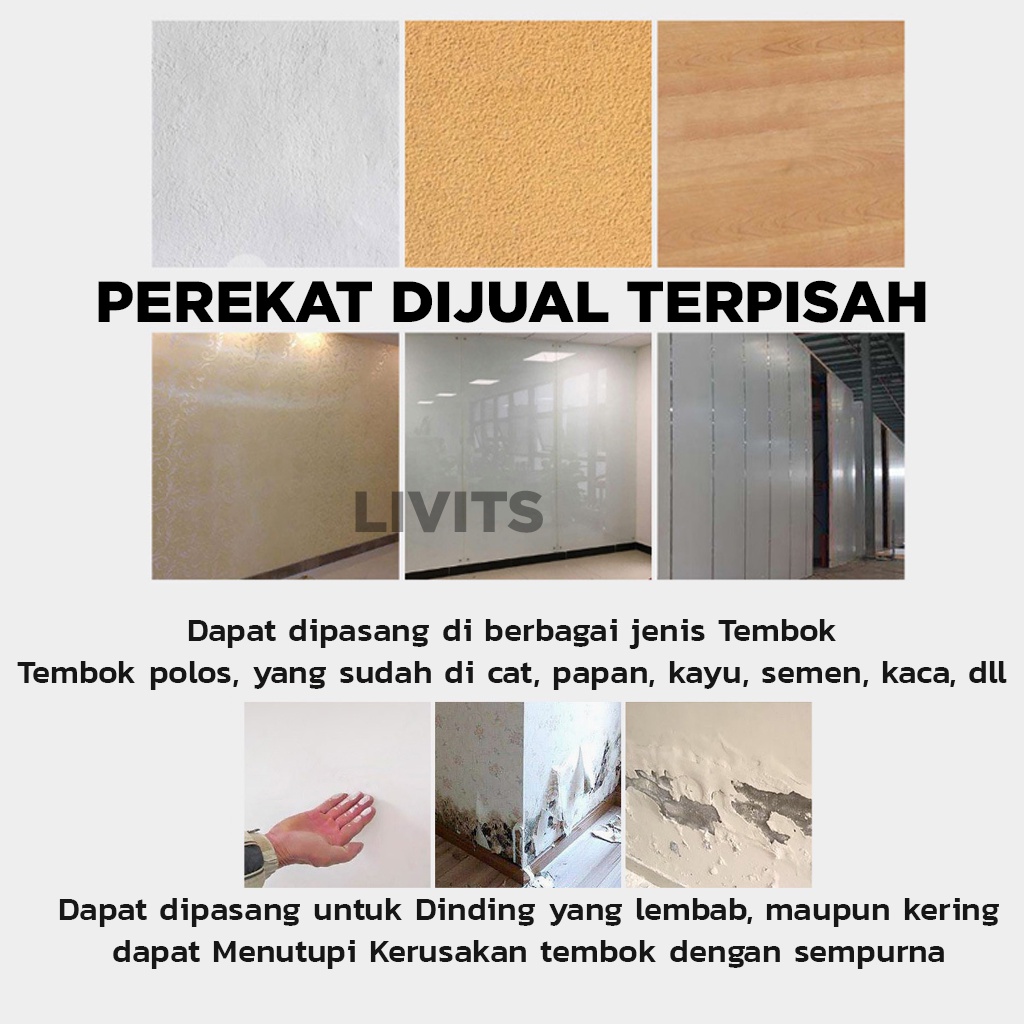 3D PVC Wall panel Dinding 50x50 cm &amp; 30x30CM Wallpaper | Dekor rumah | Home Decor | Wall Interior Dinding