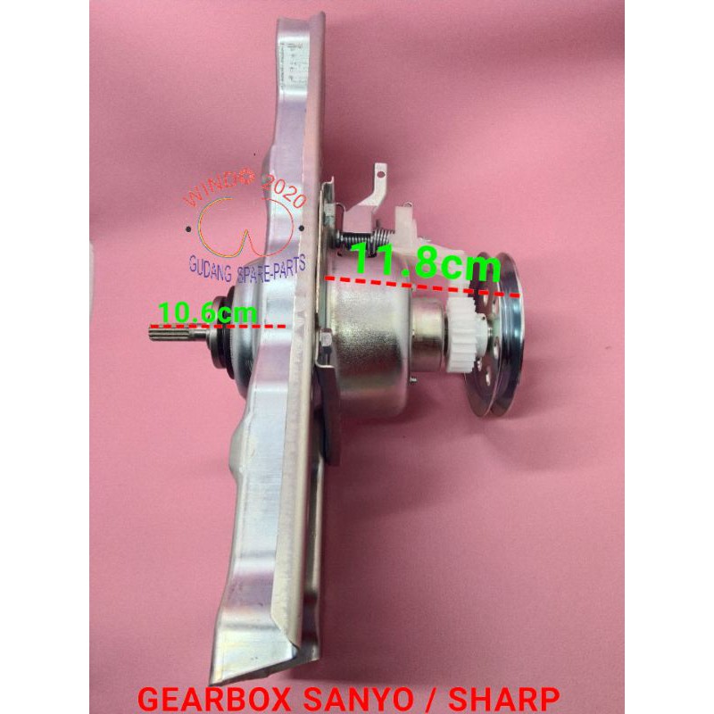 GEAR BOX MESIN CUCI SANYO SHARP | GIRBOX / GEARBOX / GERBOX 1 TABUNG TOP LOADING UMUM ORIGINAL