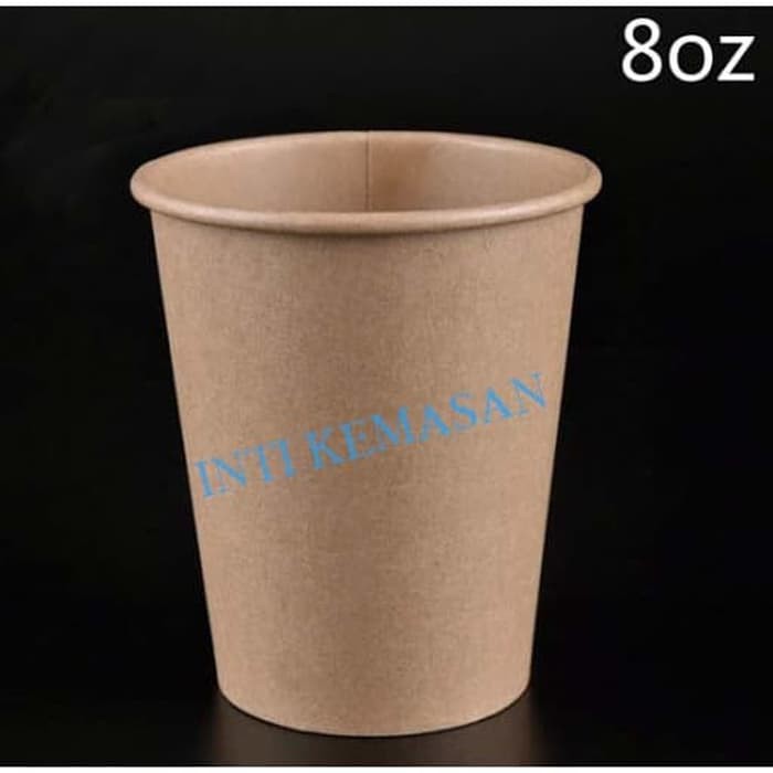 PAPER CUP 8 oz / KERTAS MINUMAN / PAPER HOT / BROWN CRAFT / GELAS KOPI