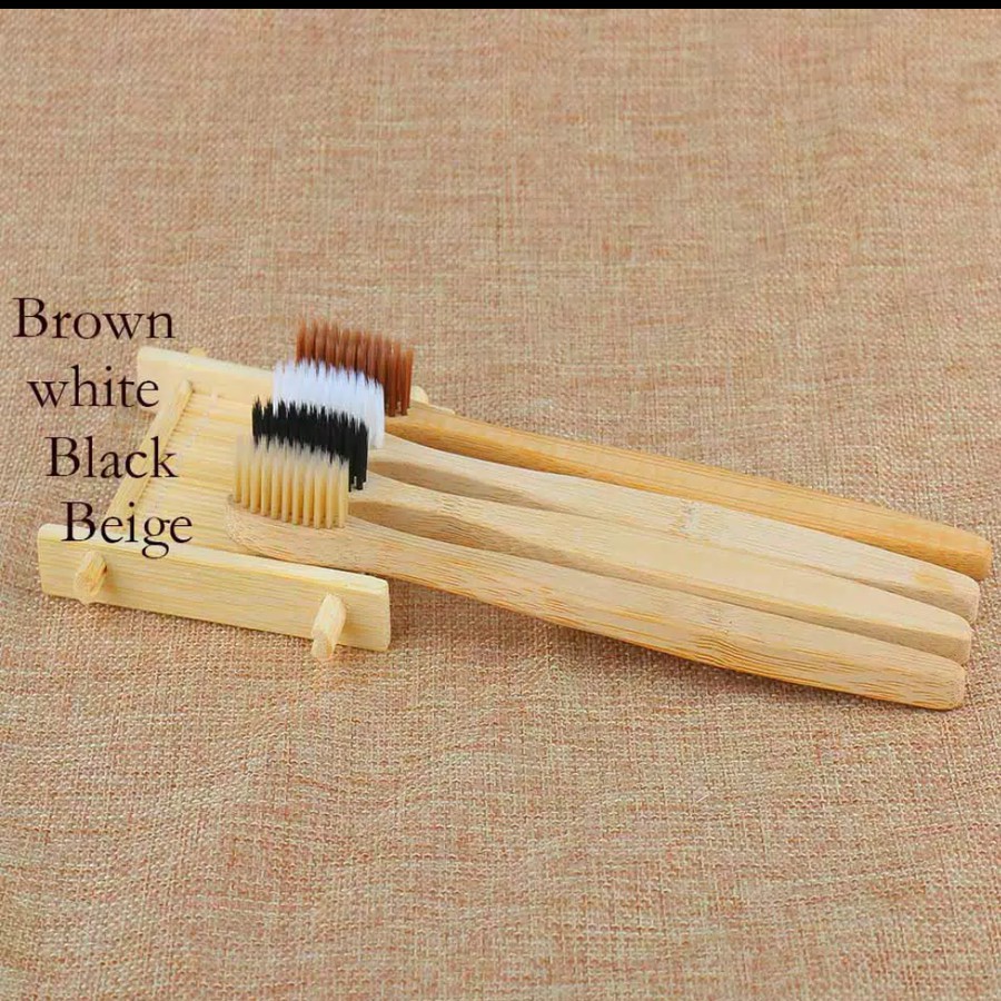 Sikat Gigi Bambu / Bamboo Toothbrush / Sikat Gigi Ramah Lingkungan - Black