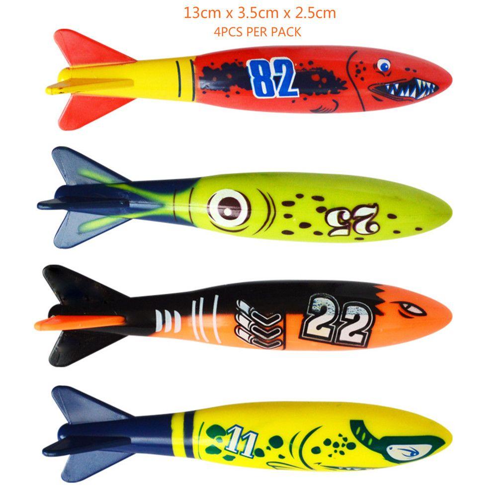 R-flower 4pcs / Set Mainan Anak Tongkat Pemberat Bawah Air Untuk Hobi / Olahraga Air / Berenang / Menyelam