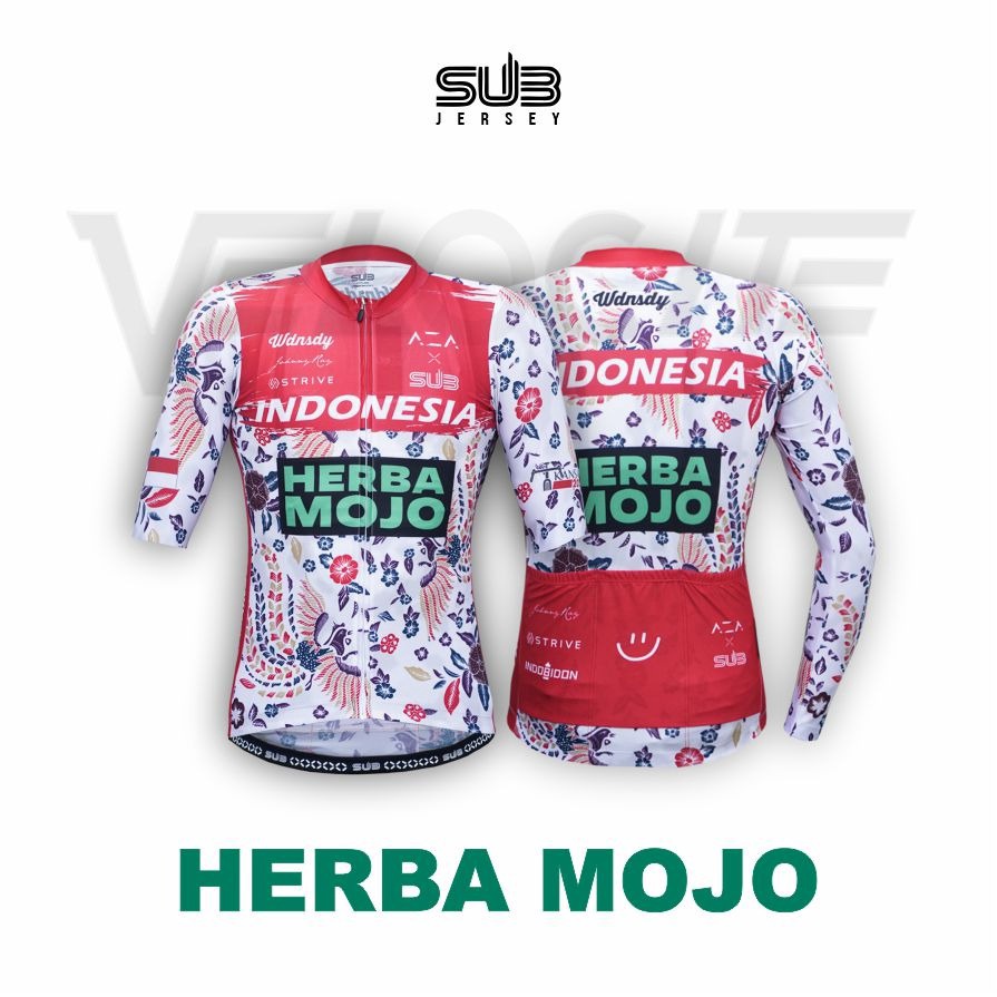 Sub Jersey Cycling Collection HERBAMOJO Red Premium Series Sepeda Gowes Merah