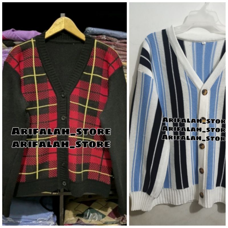 (Ready stock) Cardigan Preppy stripe Haechan, taeyong, doyoung dan Cardigan chenle Jisung Limited Ed