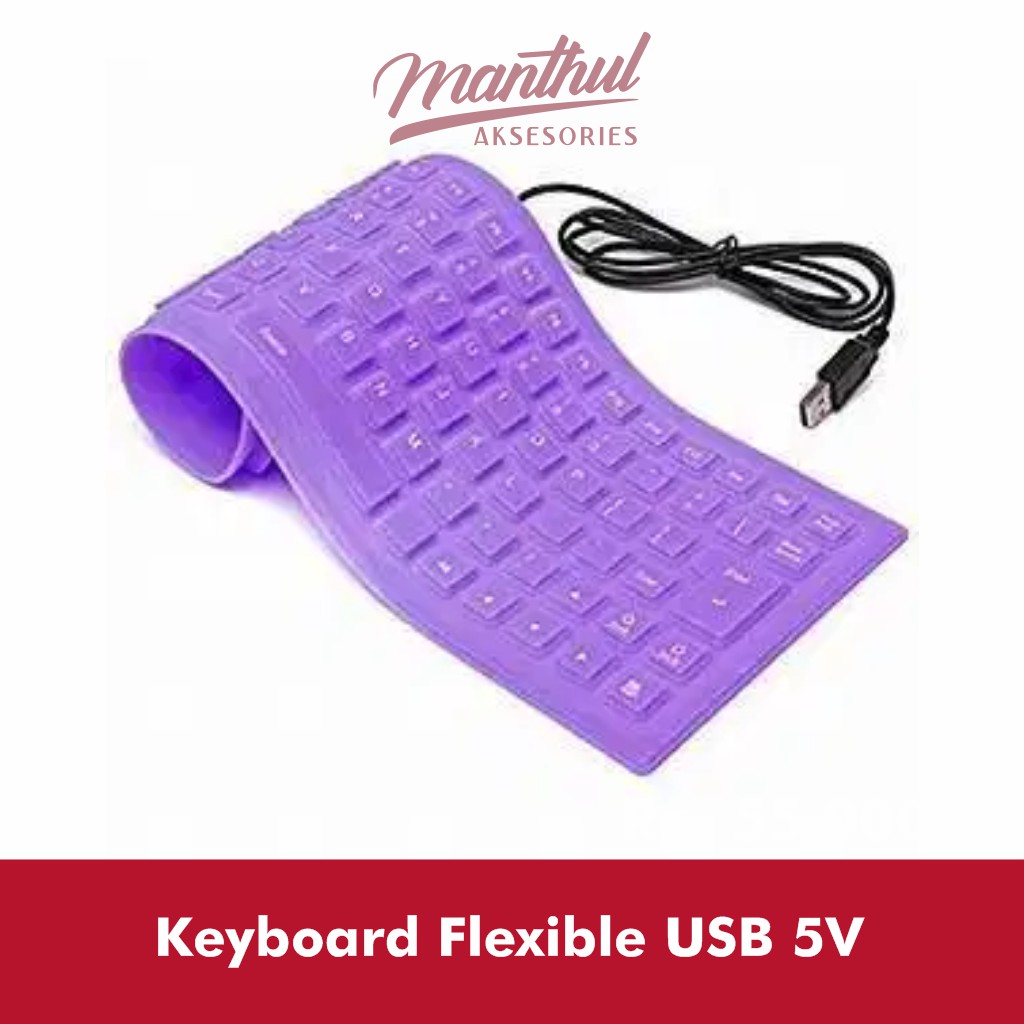 Keyboard Flexible Usb Keyboard External Flexible Keyboard Karet Untuk PC dan Laptop