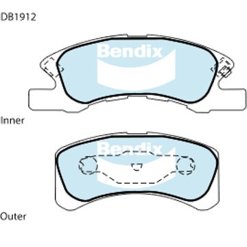 Kampas Rem Mirrage Datsun Go Matic BENDIX Brake Pad DB 1912 GCT