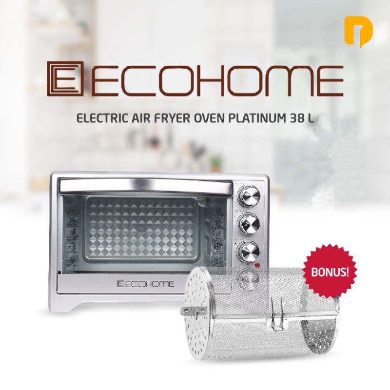 Oven listrik | Ecohome Electric Air Fryer Oven Platinum