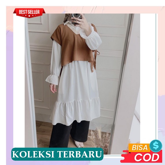 Tunik Arumi Tunik Muslimah Terbaru Model Kekinian 2022 Amira Tunik Kotak Kotak Diskon Besar Besaran 