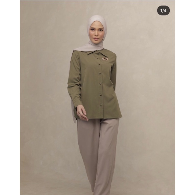 billie shirt green army size xs by wearing klamby