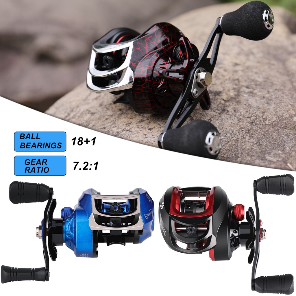 Sougayilang Set Pancing 2 Bagian 1.8M-2.1M Fishing Rod dan 18 + 1BB Fishing Reel Set Casting Rod Reel Umpan Line Full Combo Joran Pancing pancingan set lengkap