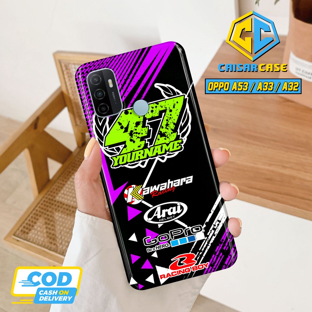 Kaisar Case - Case Hp Racing Oppo A53 / A33 / A32 (3D04RC) Bisa Pakai Nama Dan Nomor Sesukamu Fashio