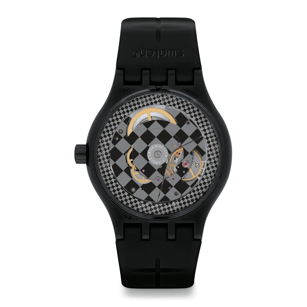 SWATCH SUTB406 Jam Tangan Pria Original Sistem Damier